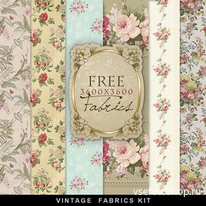 Textures - Vintage Fabrics With Flowers