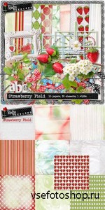 Scrap Set - Strawberry Field PNG and JPG Files