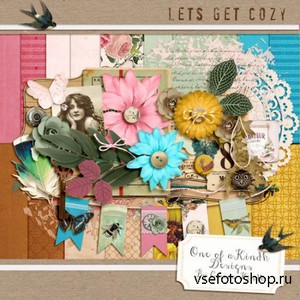 Scrap Set - Lets Get Cozy PNG and JPG Files
