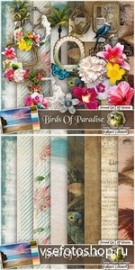 Scrap Set - Birds Of Paradise PNG and JPG Files