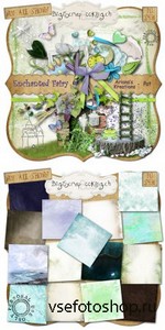 Scrap Set - Enchanted Fairy PNG and JPG Files