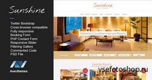 ThemeForest - Sunshine - Responsive Hotel Template - RIP