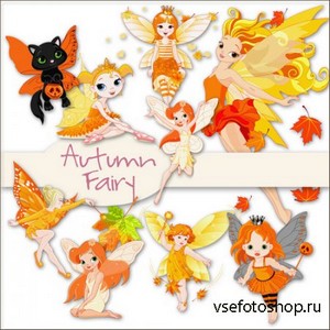 Scrap Kit Autumn Fairy PNG Files