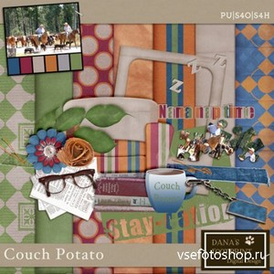 Scrap Set - Couch Potato PNG and JPG Files