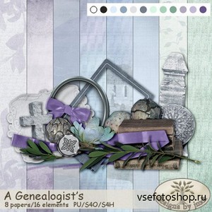 Scrap Set - A Genealogists PNG and JPG Files