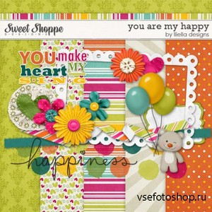 Scrap Set - You are My Happy PNG and JPG Files