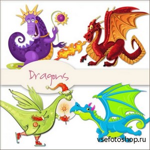 Scrap Set - Dragons PNG Files