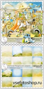 Scrap Set - Summer Playground PNG and JPG Files