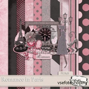 Scrap Set - Romance in Paris PNG and JPG Files