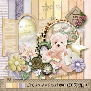 Scrap Set - Dreamy Vacation PNG and JPG Files