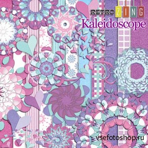 Scrap Set - Kaleidoscope PNG and JPG Files