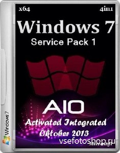 Windows 7 SP1 4in1 AIO Activated Integrated Oktober 2013 (x64/ENG/RUS)