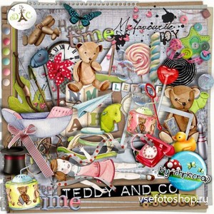 Scrap Set - Teddy and Co PNG and JPG Files