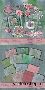 Scrap Set - Pretty in Pastel PNG and JPG Files