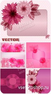       / Vector pink background with be ...