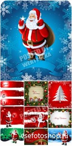Санта Клаус и новогодние фоны / Santa Claus and Christmas backgrounds - sto ...