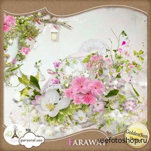Нежный цветочный скрап-комплект - Faraway