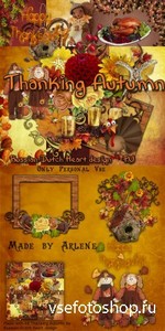 Scrap Set - Thaking Autumn PNG and JPG Files