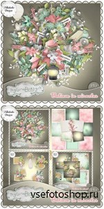 Scrap Set - Believe in Miracles PNG and JPG Files