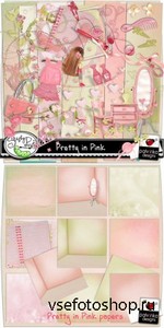 Scrap Kit - Pretty in Pink PNG and JPG Files