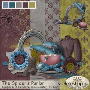 Scrap Kit - The Spiders Parlor PNG and JPG Files