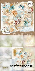 Scrap Set - When Winters PNG and JPG Files
