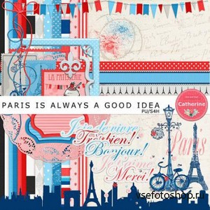 Scrap set - Paris is Always a Good Idea PNG and JPG Files