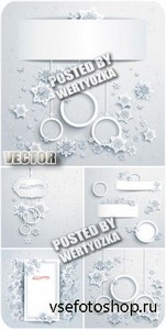     / Winter background with snowflakes - stock vector