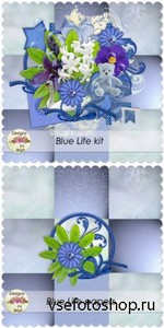 Scrap Set - Blue Life PNG and JPG Files