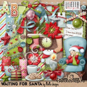 Scrap Set - Waiting For Santa PNG and JPG Files