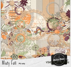 Scrap Kit - Misty Fall PNG and JPG Files