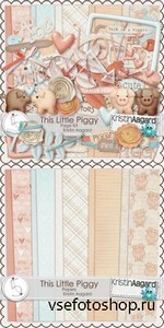 Scrap Set - This Little Piggy PNG and JPG Files