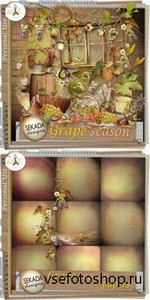 Scrap Set - Grape Season PNG and JPG Files