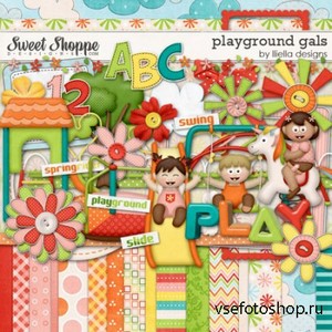 Scrap Set - Playgraund Gals PNG and JPG Files
