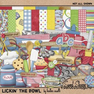 Scrap Set - Lickin The Bowl PNG and JPG Files