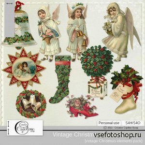Vintage Christmas Illustration 6 PNG Files