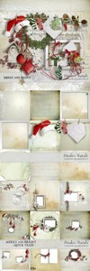 Scrap Set - Merry and Bright PNG and JPG Files