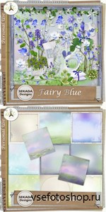 Scrap Kit - Fairy Blue PNG and JPG Files