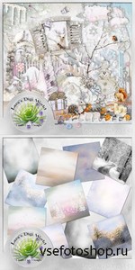 Scrap Set - Snowy Picture PNG and JPG Files