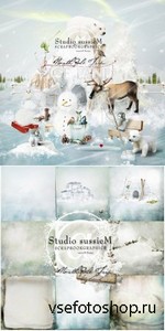 Scrap Kit - North Pole  Ice Land PNG and JPG Files