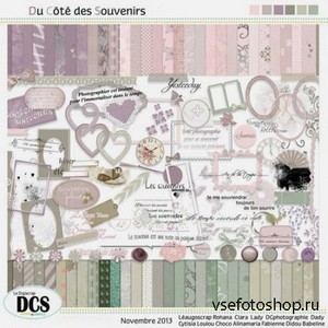 Scrap Set - Du Cote des Souvenirs PNG and JPG Files