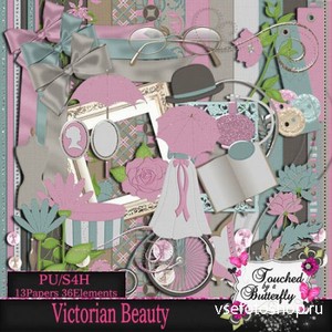 Scrap Set - Victorian Beauty PNG and JPG Files