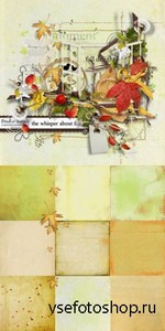 Scrap Set - The Whisper about Fall PNG and JPG Files