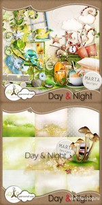 Scrap Set - Day & Night PNG and JPG Files