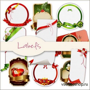 Christmas Labels PNG Files