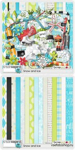Scrap Set - Snow and Ice PNG and JPG Files