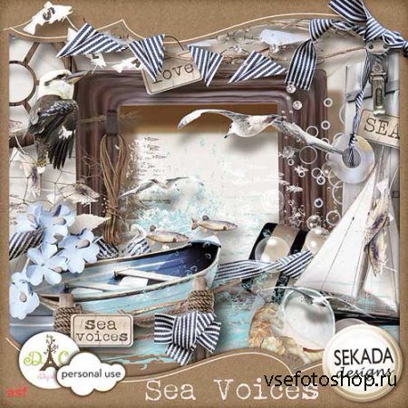 Морской скрап-комплект - Голос моря 