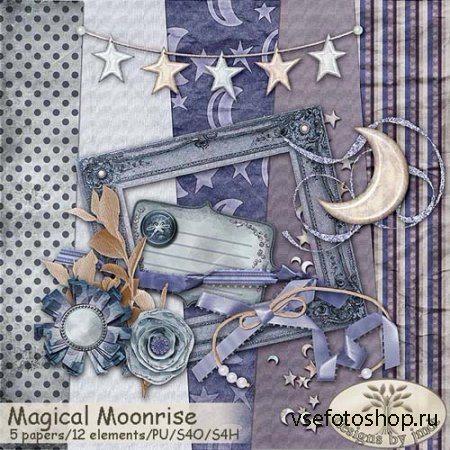 Scrap - Magical Moonrise Kit PNG and JPG Files