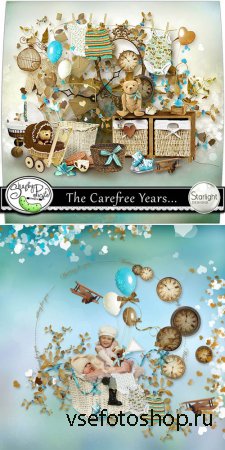 Scrap Set - The Carefree Years... PNG and JPG Files