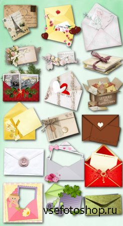 Envelopes and Postcards PNG Files